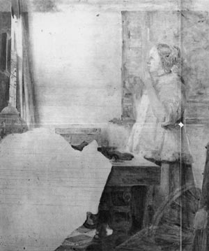 Woman with a Pearl Necklace (radiographic image), Johannes Vermeer